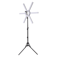 Simock Lampe Vidéo Polyvalente 90W 3200K-5600K, Anneau Lumineux LED Star avec Support pour Maquillage et Créateurs de Contenu
