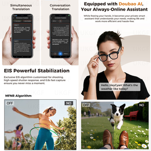 New 8MP Camera Smart AI <b>Glasses</b> 3600mAh Charging <b>Case</b> Power Bank 1080P HD Camera ChatGPT 32GB Translation Video Sunglasses - Product Image 4