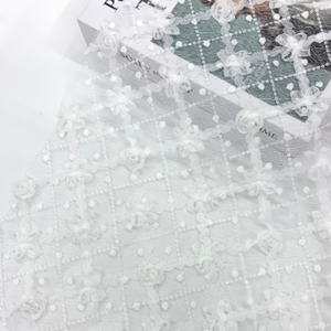 בד רשת אלגנטי יוקרתי נושם במשקל בינוני, דמוי יהלום, 100% פוליאסטר, להיט מכירות <span class=keywords><strong>2026</strong></span>, מתאים לבנות ולבנים, ניתן להתאמה אישית - Product Image 3