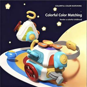 Sensory Six-Sided Rotating Plastic Ball Puzzle Ball-Catching Toy Educational Musical Busy Cube Baby Toy with 10 Different Modes - Product Image 5