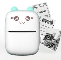 Imprimante thermique portable de poche pour photos, 58 mm, sans encre, noir et blanc, USB, 1000 mAh, 200 dpi