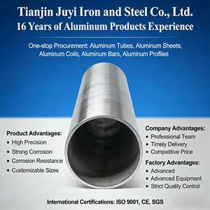 Tubo de Aluminio de 1.5 Pulgadas, Schedule 80, Aleación 6061 T6, Acabado de Fábrica, Tubo Sin Costura para Construcción, Maquinaria Industrial y Exteriores - Product Image 1