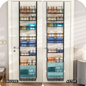 Estante de Especias Colgante de 9 Niveles Ajustable, Organizador de Metal para Colgar Sobre la Puerta de la Despensa, Almacenamiento para Oficina, Lavandería, Cocina - Product Image 2