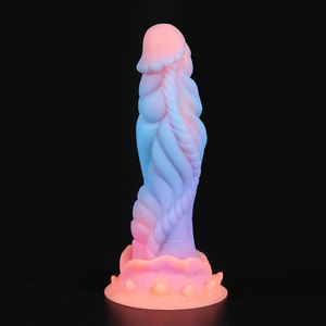 Neue Leuchtende Dildos Bunte Glühende Riesige Penisform G-Punkt Analkugeln Erotikspielzeug Drachen-Monster-Dildo mit Saugnapf - Product Image 5
