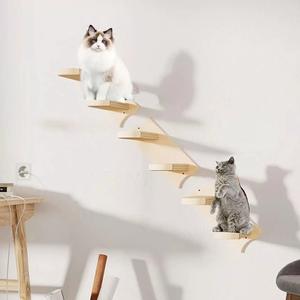 फैक्ट्री डिय सिसल रस्सी पोस्ट लकड़ी की बिल्ली के लिए खरोंच सीढ़ी कदम पोस्ट - Product Image 2