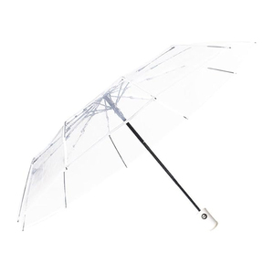 Paraguas Plegable Portátil con Estructura de Hierro y Varillas de Fibra de Vidrio, PVC Transparente, Elegante Diseño Floral, Protección Solar UV - Product Image 6