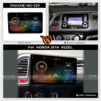 Pemutar DVD mobil 2din 10 inci layar sentuh, pemutar DVD mobil untuk HONDA 2014 VEZEL Radio 6GB RAM 128GB ROM Carplay Android
