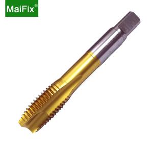 Maifix 1PC M3 M4 M5 Tige <span class=keywords><strong>de</strong></span> taraudage à cannelure droite pour trous aveugles, avec revêtement en étain, usinage CNC, <span class=keywords><strong>type</strong></span> plat, taraudeur à pointe - Product Image 2