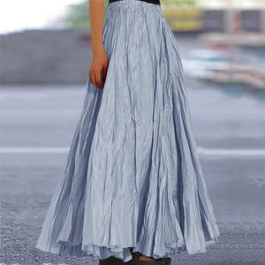 Vente en gros de robes pour femmes sur mesure OEM de haute qualité, couleur unie, élégante, mode décontractée, jupe longue - Product Image 4