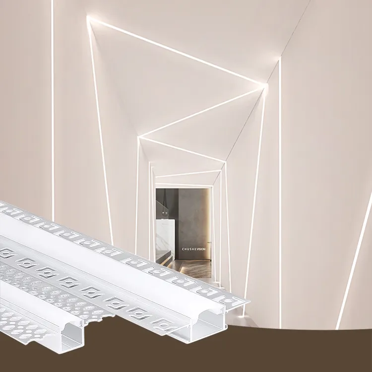 Tira led para teto, escritório interno, para área interna, iluminação linear, suporte lateral para teto