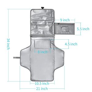 Tapis à langer de voyage essentiel pour les nouveau-nés et les nourrissons bébés douche cadeau sacs à couches - Product Image 3