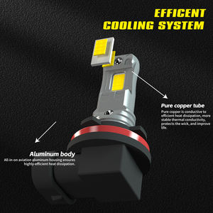 L3 H11/H8 LED Ampoules antibrouillard ou DRL 3500 Lumens 6500K <span class=keywords><strong>Cool</strong></span> White Light 300% Luminosité de remplacement pour phares de voiture Ampoules Auto - Product Image 5