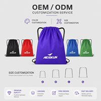 Sac à cordon en tissu Oxford imperméable à motif nid d'abeille, taille personnalisée, pour équipement sportif, fourni en gros directement de l'usine