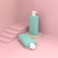 Bouteille pompe carrée en plastique HDPE de 750 ml pour lotion corporelle, vente chaude en gros d'usine, avec couleur personnalisable et impression sérigraphiée