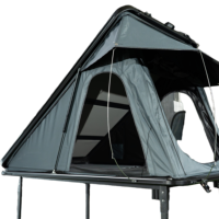 TCAL TM-03 Outdoor Camping Dreieck-Dachzelt mit Hartschale, schlanker Aluminium-Wabenbasis, Matratze, Kissen und Teleskopleiter