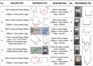 Agrafe d'angle extérieure personnalisée 0.6 0.8mm pour agrafeuse <span class=keywords><strong>à</strong></span> chaud agrafeuse en plastique réparation pare-chocs <span class=keywords><strong>carrosserie</strong></span> outils de réparation de <span class=keywords><strong>carrosserie</strong></span> - Product Image 6