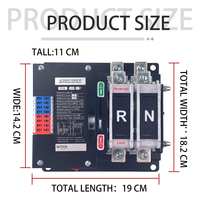 Système de commutation automatique monophasé Nitan WHK-125A/2P PC ATS, interrupteurs ATS, capacité de coupure 6kA, utilisation industrielle et domestique