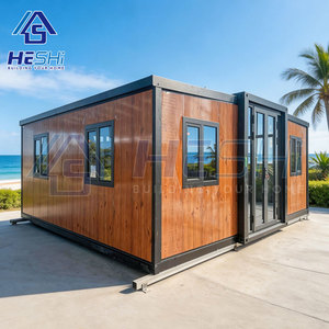 Casa Contenedor Prefabricada Moderna HeSHi, Panel de Madera Rectangular, Vivienda Expandible de 20 y 40 Pies, Mini Villa - Product Image 3
