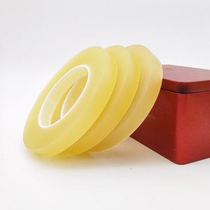 High Quality Low MOQ 12mm 100m <strong>PVC</strong> Transparent Waterproof Rubber <strong>Adhesive</strong> No Residue Sealing <strong>Tape</strong> for Food &amp; Tea Packaging - Product Image 1