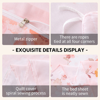 Vente en gros de draps de lit personnalisés en coton 100% - Ensemble de literie 4 pièces - Housse de couette - Taille King Size - Taille Queen Size - Taille Full - Super doux - Luxe