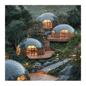 Lusso moderno resistenza della neve inverno vetro geodetico PC Igloo cupola casa della tenda <span class=keywords><strong>per</strong></span> <span class=keywords><strong>Glamping</strong></span> di alta montagna - Product Image 4