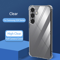 Pour Samsung S24 Plus Coque de protection transparente antichoc pour Galaxy S23 S25 S22+ S20 Ultra S21 FE Coque de téléphone souple en TPU