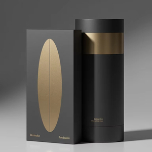 หลอดกระดาษสำหรับใส่ชากาแฟดีไซน์เรียบหรูสีดำทอง - Product Image 3