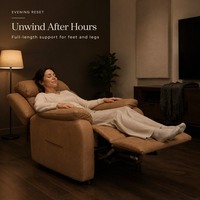 Fauteuil inclinable électrique ultra-silencieux, siège large de 48 cm, mousse haute densité, longueur inclinée de 183 cm, fauteuil inclinable à moteur unique