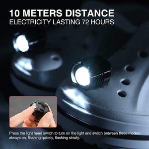 Hot Sale 2pcs Headlight for <strong>Croc</strong> Shoes,shoe Charms Headlight, <strong>Light</strong> <strong>up</strong> Led Shoe Decorations LED Headlight - Product Image 3