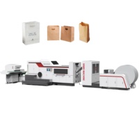 XKFD-450 Winkelen Papieren Zak Product Hand Houden Papieren Zak Making Machine Met Flexodruk Machine