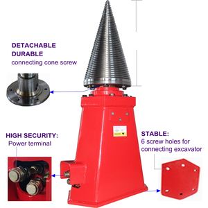 Logs spitter สำหรับ MINI Excavator divisor de cono Para madera kegelspalter Bagger เครื่องจักรป่าไม้ holzspalter fendeuse lectrique - Product Image 3