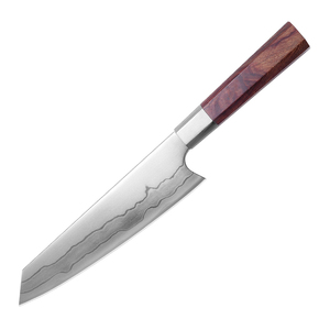 8 인치 미국 7 레이어 <span class=keywords><strong>440C</strong></span> 스테인레스 스틸 나무 손잡이 독특한 패턴 블레이드와 주방 Gyuto 칼 - Product Image 2