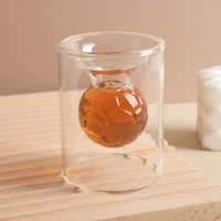 Verre à whisky de voyage au design minimaliste en verre borosilicate à double paroi unique