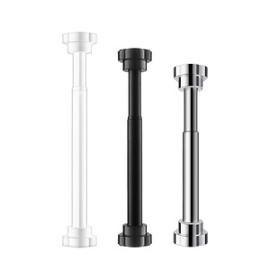 1.5m No Drill Expandable Tension Curtain Rod Stainless Steel <strong>Telescopic</strong> <strong>Clothes</strong> Drying Laundry Hanging Shower <strong>Rail</strong> for Bathroom - Product Image 2