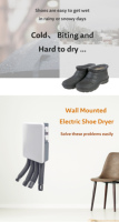 Sèche-chaussures électrique domestique pliable et extensible Chauffe-bottes en plastique avec fil chauffant Machine à sécher les chaussures