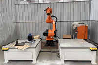 Bras de mécanicien de robot à bois pour le ponçage et le polissage de surface de meubles en bois avec PLC à deux broches et composants de noyau de moteur