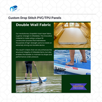 Tissu gonflable Drop Stitch personnalisé en PVC TPU à double paroi, construction 3D, doublure imperméable, matelas pneumatique pour bateau DWF 5-20 cm