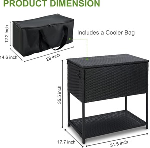 Factory Supply Standing Cooler With Bottle Opener For Party Used Modern Large Ice Chest Cooler Cart Outdoor Beverage