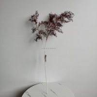 Plantes artificielles réalistes en plastique, style européen, 112 cm, pour hôtels et mariages, type Codariocalyx Dancing Grass Lovers' Weeds, rouge chinois