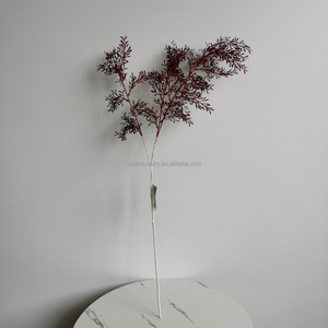 Erba Danzante Codariocalyx a Stelo Singolo, Piante Finte Realistiche Rosse Cinesi 112cm, Stile Europeo per Hotel e Matrimoni - Product Image 2