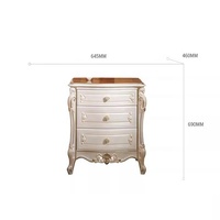 Rangement pour lit de luxe Versailles Cadre en bois massif Style cour française Design européen Lit souple Boucles sculptées