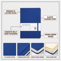 Carnet A5 en cuir PU 2026 avec logo personnalisé, couverture rigide, élastique, pour bureau et affaires, vente en gros sur place