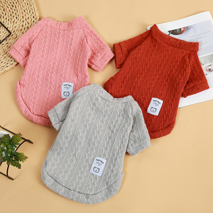 Pull en tricot pour chien, couleur unie, tricot doux, lavage à la main, conçu pour les petits chiens, automne-hiver - Product Image 2