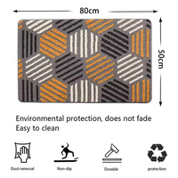 Tapis de porte doux gris antidérapant lavable en machine pour tapis de trappeur de saleté extérieur d'entrée de porte d'entrée