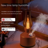 Lampe à kérosène antique portable pour voiture Humidificateur d'air décoratif 280ml avec charge USB 1200mAh Lampe de nuit à LED Lampe de bureau