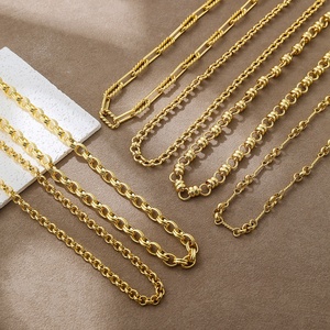 Colar de Corrente Chunky Hip-hop Punk Metal - Joia de Corrente em Forma de O Torcida e Revestida a Ouro 18K - Product Image 5