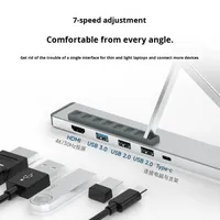Support pour tablette PC Upergo UP-4, station d'accueil USB, pliable, réglable en hauteur, portable, étagère surélevée suspendue