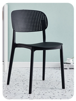Chaise de salle à manger en plastique nordique maison Simple tabouret facile bureau arrière chaise de négociation réseau rouge Restaurant Table chaise Ins