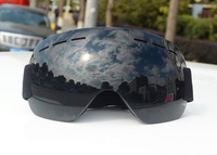 Lunettes de ski UV400 anti-buée pour sports d'hiver, lunettes de snowboard OEM avec sangles de sécurité et verres enduits