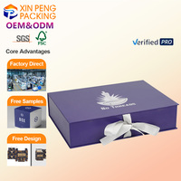 Boîte cadeau en carton OEM Premium 2026 XP avec fermeture magnétique à rabat, intérieur en velours rigide, emballage personnalisé avec estampage, boîte cadeau en papier kraft